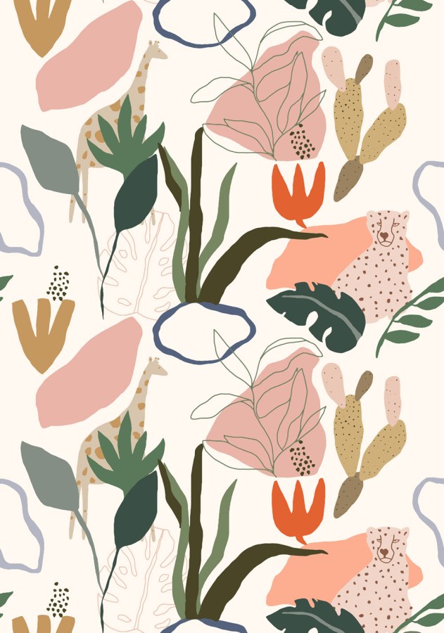 Dječja flis fototapeta za zid, safari, RB246, Daydreamers, Grandeco | Ljepilo besplatno - Grandeco