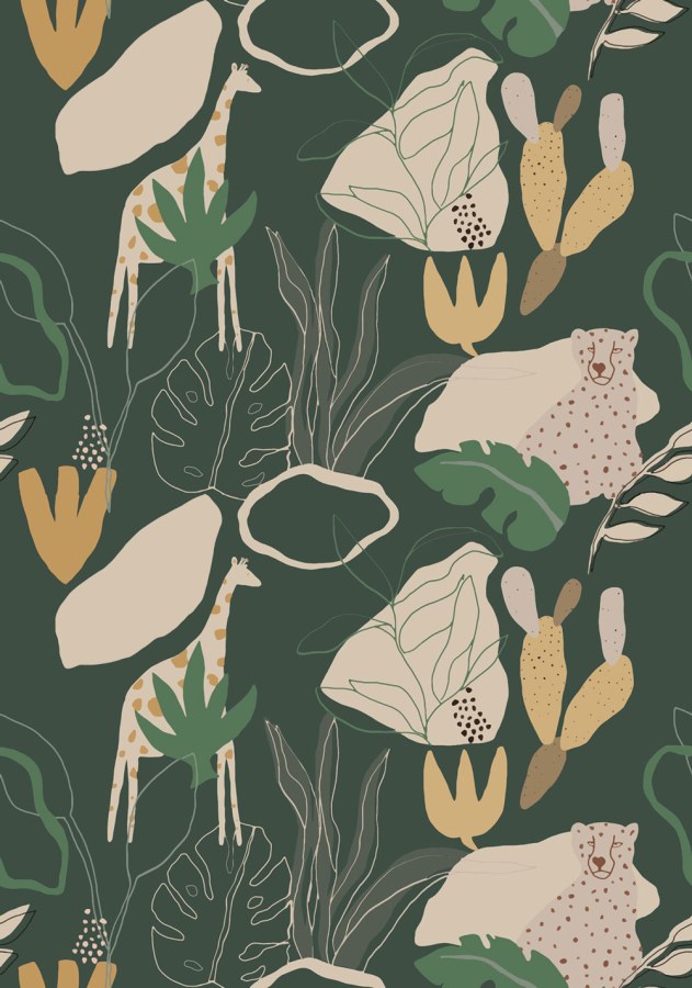 Dječja flis fototapeta za zid, safari, RB248, Daydreamers, Grandeco | Ljepilo besplatno - Grandeco