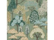 Dječja flis tapeta za zid, zelena, drveće, LD2113, Little Dreamers, Grandeco | Ljepilo besplatno Grandeco