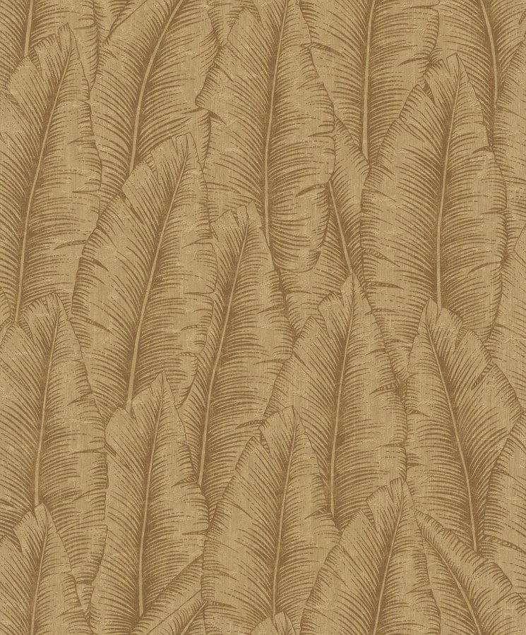 Smeđa flis tapeta s listovima, CU3205, Cumaru, Grandeco | Ljepilo besplatno - Grandeco