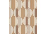 Smeđe-bež geometrijska flis tapeta za zid, CU3105, Cumaru, Grandeco | Ljepilo besplatno