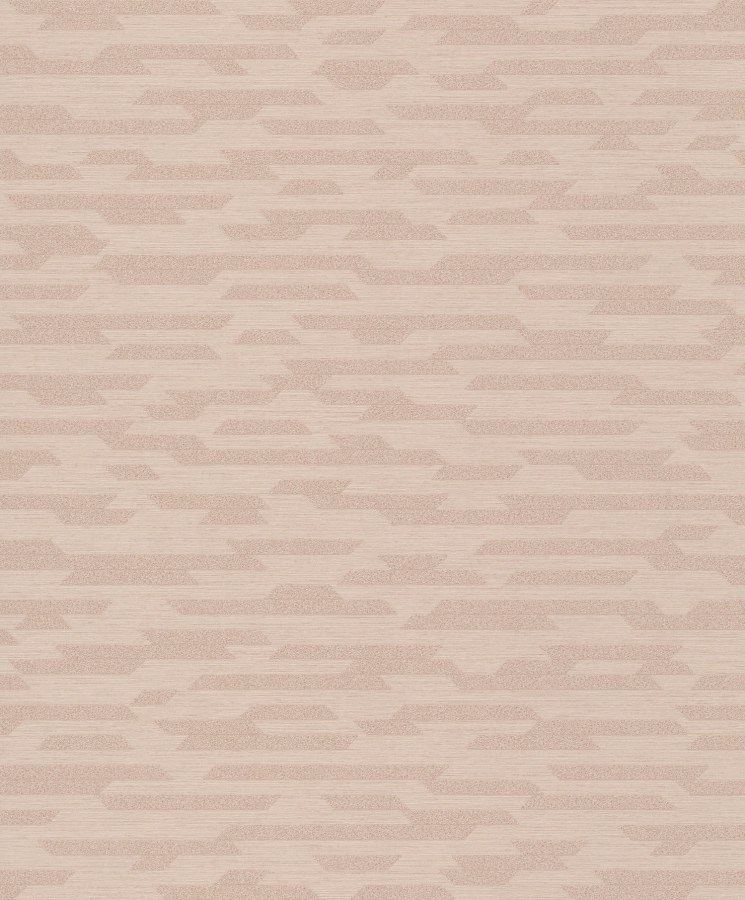 Ružičasta geometrijska flis tapeta za zid, BZ3219, Belize, Grandeco | Ljepilo besplatno - Grandeco