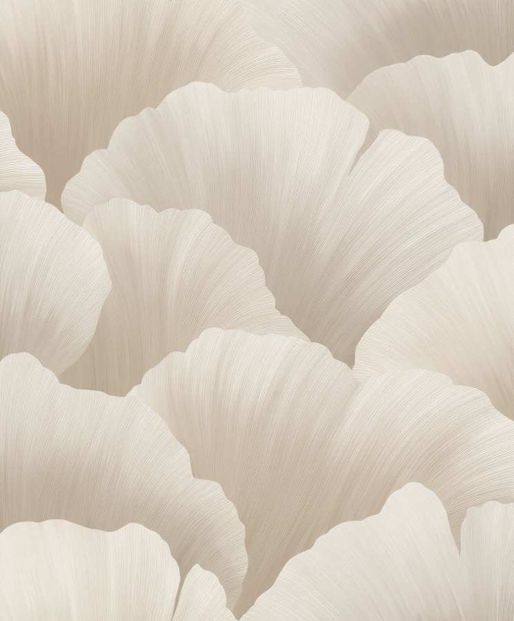 Sivo-bež flis tapeta s listovima, BZ3005, Belize, Grandeco | Ljepilo besplatno - Grandeco