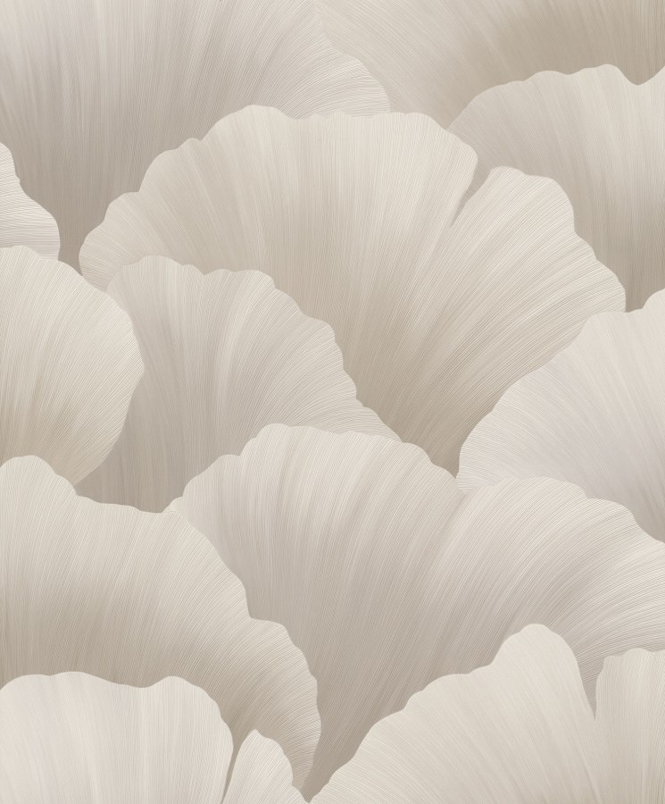 Sivo-bež flis tapeta s listovima, BZ3011, Belize, Grandeco | Ljepilo besplatno - Grandeco