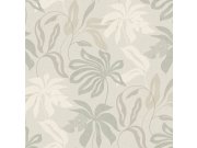 Sivo-bež flis tapeta s listovima, UR3405, Universe 4, Grandeco | Ljepilo besplatno