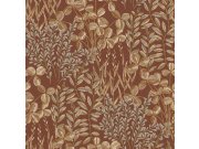 Flis tapeta za zid, smeđe-crvena, listovi i trave, A78902, Inia, Grandeco | Ljepilo besplatno