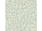 Flis tapeta za zid, tirkizna, cvijeće, LD3009, Little Dreamers, Grandeco | Ljepilo besplatno Grandeco