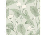 Flis tapeta za zid, zelena, cvijeće, listovi, A83601, Inia, Grandeco | Ljepilo besplatno