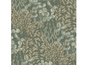 Flis tapeta za zid, zelena, listovi i trave, A78901, Inia, Grandeco | Ljepilo besplatno