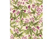 Flis tapeta za zid, zeleno-ružičasta, rascvjetane grančice, A80402, Inia, Grandeco | Ljepilo besplatno