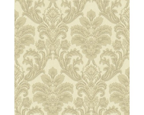 Klasična flis tapeta za zid, bež, zlatna, damast uzorak, A63701, Grandeco | Ljepilo besplatno - Grandeco