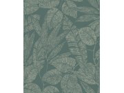 Zelena flis tapeta s listovima, A69503, Omura, Grandeco | Ljepilo besplatno Grandeco