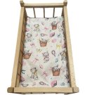 SDS Madraci za dječji krevetić za lutke Veseli mačići Pamuk, punjenje: Poliester, 50/28 cm Za panenke - **madraci za krevetiće**