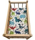 SDS Madraci za dječje krevetiće za lutke Dino Pamuk, punjenje: Poliester, 50/28 cm Za panenke - **madraci za krevetiće**