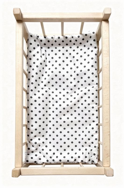 SDS Madrac za dječji krevetić za lutke Puntíky bijela, Pamuk, punjenje: Poliester, 50x28 cm - **madraci za krevetiće**