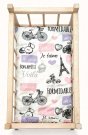 SDS Madrac za dječji krevetić za lutke Pariz ružičasta, Pamuk, punjenje: Poliester, 50x28 cm Za panenke - **madraci za krevetiće**