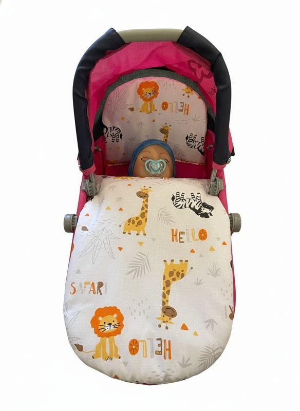 SDS Pokrivači za kolica za lutke Safari Pamuk, punjenje: Poliester, 1x 27x40 cm / 25x20 cm - **peřinky do KOČÁRKU** → **pokrivači u KOLICA**