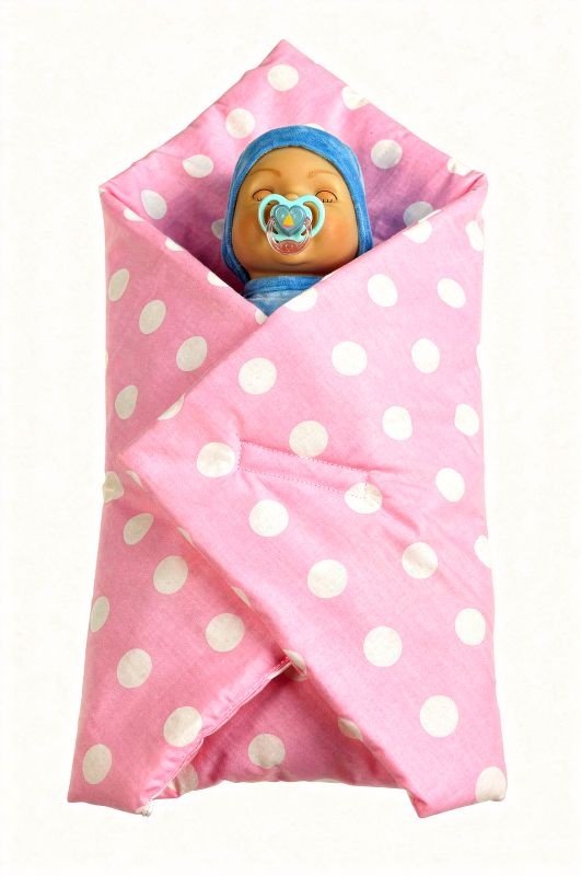 SDS Rychlozavinovačka pro panenky Puntíky růžová Bavlna, výplň: Polyester, 1x 60x60 cm