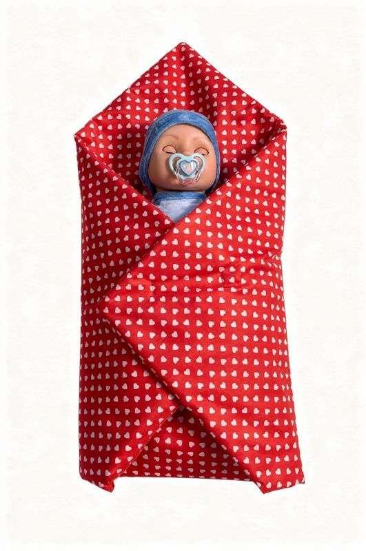 SDS Rychlozavinovačka pro panenky Srdíčka malá Crvena Bavlna, výplň: Polyester, 1x 60x60 cm