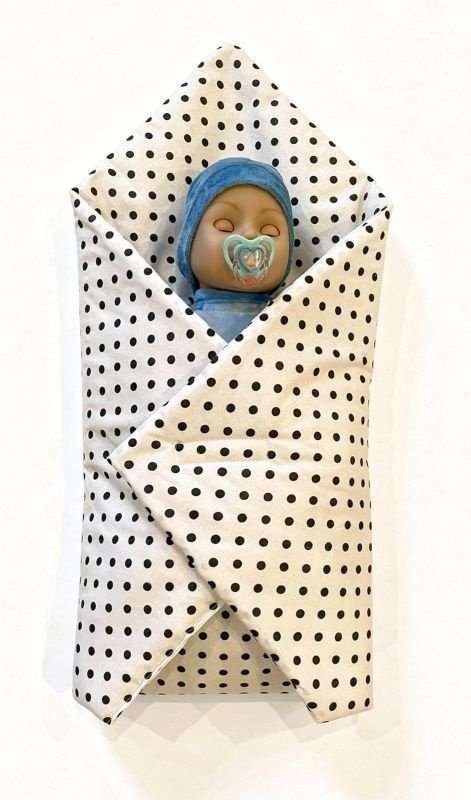SDS Rychlozavinovačka pro panenky Puntíky Bijela Bavlna, výplň: Polyester, 1x 60x60 cm