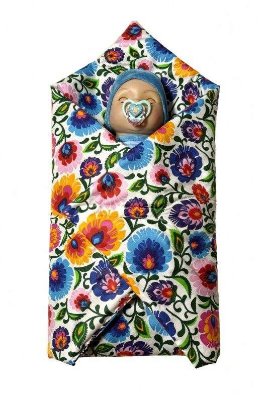 SDS Rychlozavinovačka pro panenky Květy Bijela Bavlna, výplň: Polyester, 1x 60x60 cm