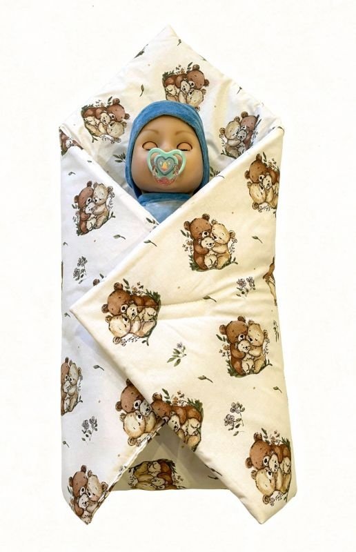 SDS Rychlozavinovačka pro panenky Medvědí rodinka Bavlna, výplň: Polyester, 1x 60x60 cm