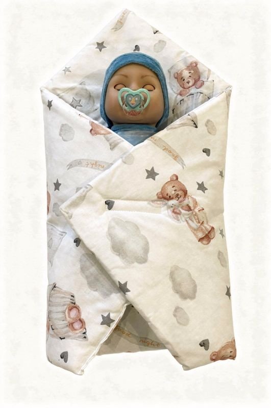 SDS Rychlozavinovačka pro panenky Spící medvídek Bavlna, výplň: Polyester, 1x 60x60 cm