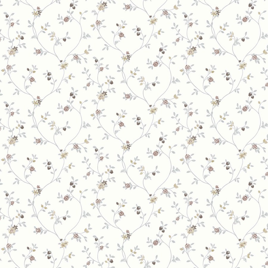 Bijela cvjetna flis tapeta za zid, 12331, Fiori Country, Parato | Ljepilo Gratis - Parato by Cristiana Masi
