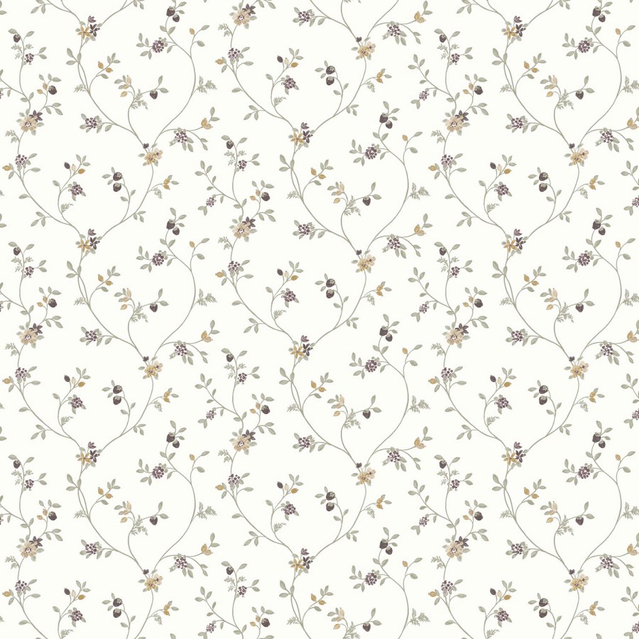 Bijela cvjetna flis tapeta za zid, 12333, Fiori Country, Parato | Ljepilo Gratis - Parato by Cristiana Masi