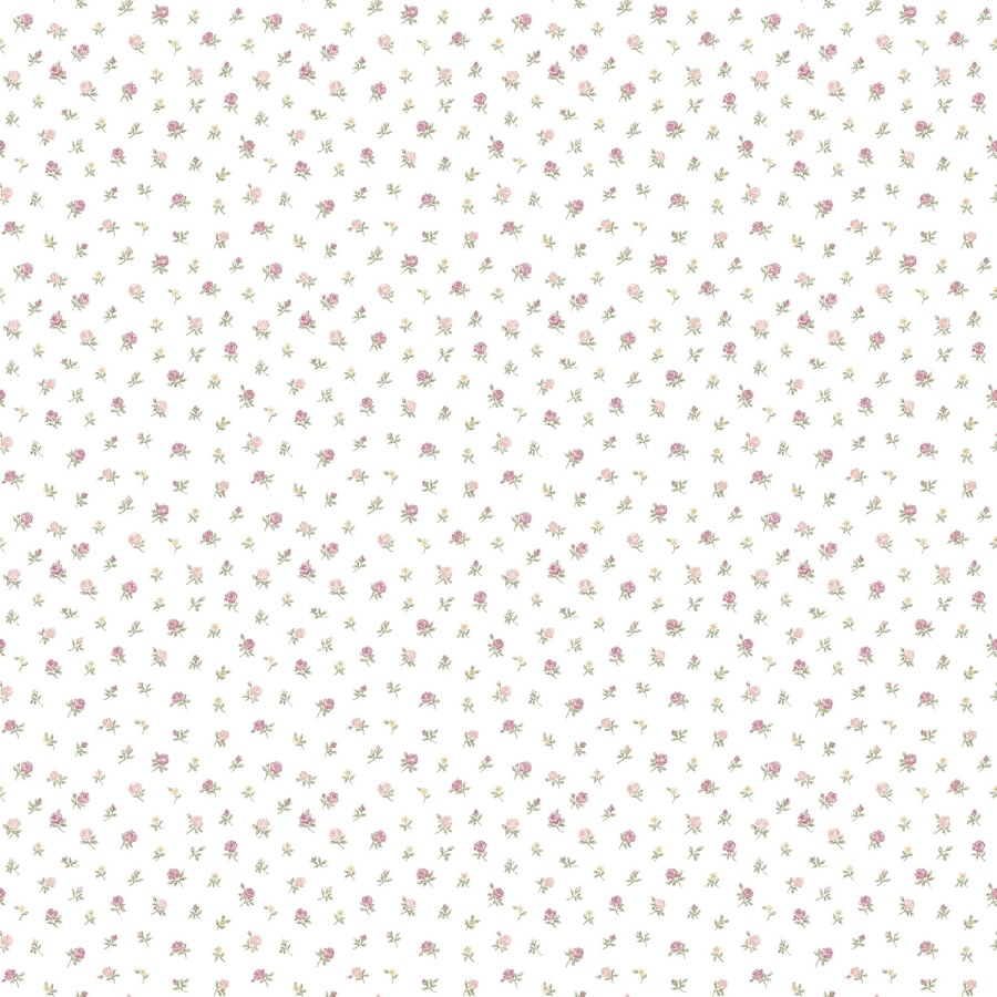 Bijela cvjetna flis tapeta za zid, 12338, Fiori Country, Parato | Ljepilo Gratis - Parato by Cristiana Masi