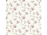 Bijela flis tapeta za zid s cvjetnim uzorkom, 12318, Fiori Country, Parato | Ljepilo Gratis Parato by Cristiana Masi