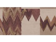 Geometrijska flis tapeta za zid, smeđa, bež, imitacija tkanine, 6674, Metamorphosis, Parato by Cristiana Masi | Ljepilo Gratis
