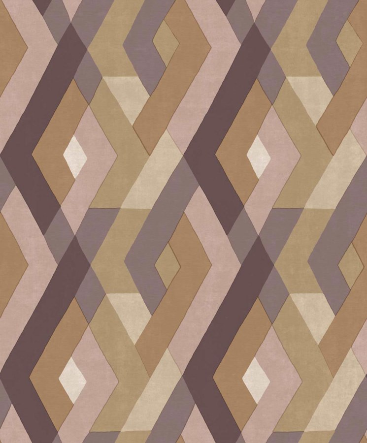 Geometrijska flis tapeta za zid, smeđe-ljubičasta, 2032, Rio, Parato by Cristiana Masi | Ljepilo Gratis - Parato by Cristiana Masi