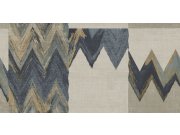 Geometrijska flis tapeta za zid, plava, siva, imitacija tkanine, 6676, Metamorphosis, Parato by Cristiana Masi | Ljepilo Gratis