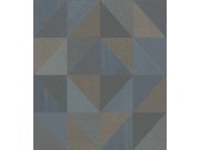 Geometrijska flis tapeta za zid, plavo-smeđa, 32417, Vitalis, Parato by Cristiana Masi | Ljepilo Gratis Parato by Cristiana Masi