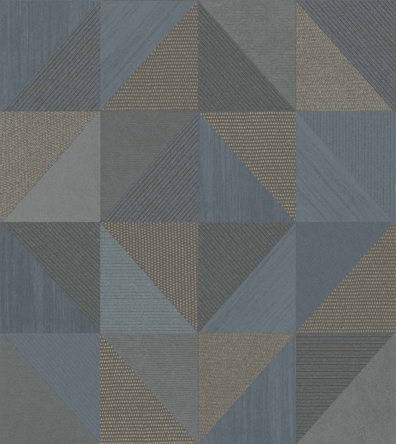 Geometrijska flis tapeta za zid, plavo-smeđa, 32417, Vitalis, Parato by Cristiana Masi | Ljepilo Gratis - Parato by Cristiana Masi