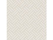 Geometrijska flis tapeta za zid, sivo-krem, 32420, Vitalis, Parato by Cristiana Masi | Ljepilo Gratis Parato by Cristiana Masi