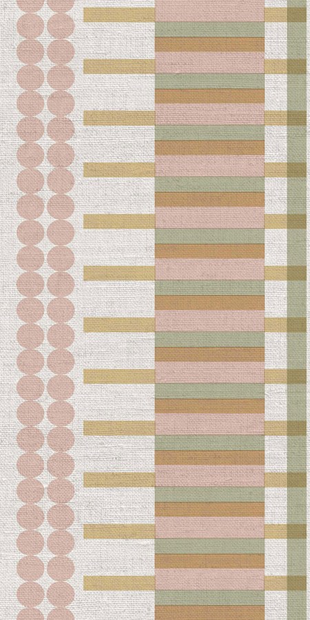 Geometrijska flis tapetna bordura za zid, ružičasta, B39084, Arché, Cristiana Masi by Parato | Ljepilo Gratis - Parato by Cristiana Masi