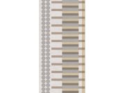Geometrijska flis tapetna bordura za zid, sivo-bež, B39081, Arché, Cristiana Masi by Parato | Ljepilo Gratis