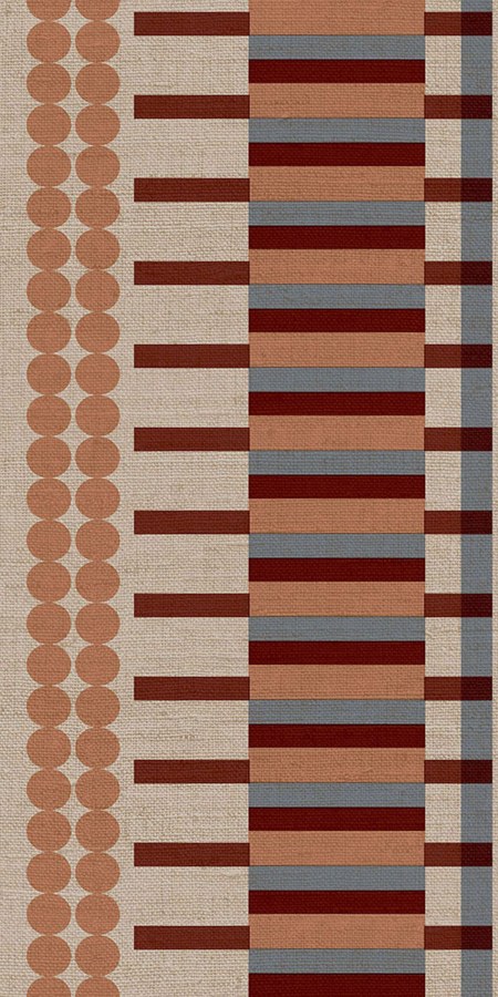 Geometrijska flis tapetna bordura za zid, bordo, B39088, Arché, Cristiana Masi by Parato | Ljepilo Gratis
