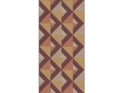 Geometrijska flis tapetna bordura za zid, bordo, B39098, Arché, Cristiana Masi by Parato | Ljepilo Gratis