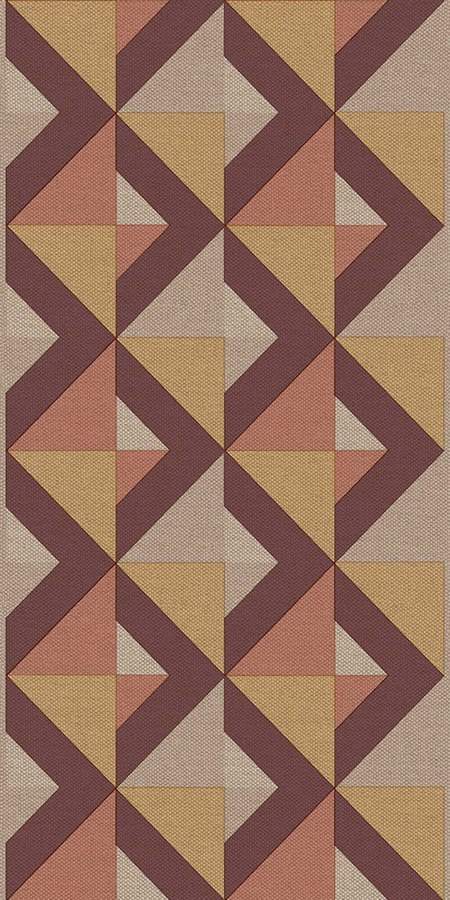Geometrijska flis tapetna bordura za zid, bordo, B39098, Arché, Cristiana Masi by Parato | Ljepilo Gratis