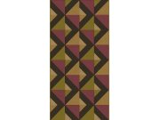 Geometrijska flis tapetna bordura za zid, bordo, B39099, Arché, Cristiana Masi by Parato | Ljepilo Gratis
