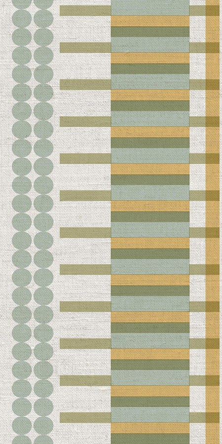 Geometrijska flis tapetna bordura za zid, zelena, B39085, Arché, Cristiana Masi by Parato | Ljepilo Gratis
