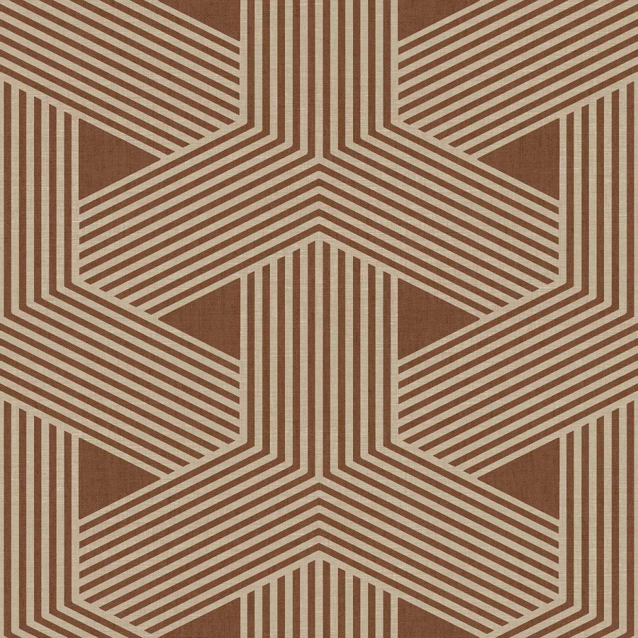 Smeđa flis tapeta za zid, geometrijski uzorak, 30134, Energie, Cristiana Masi by Parato | Ljepilo Gratis - Parato by Cristiana Masi