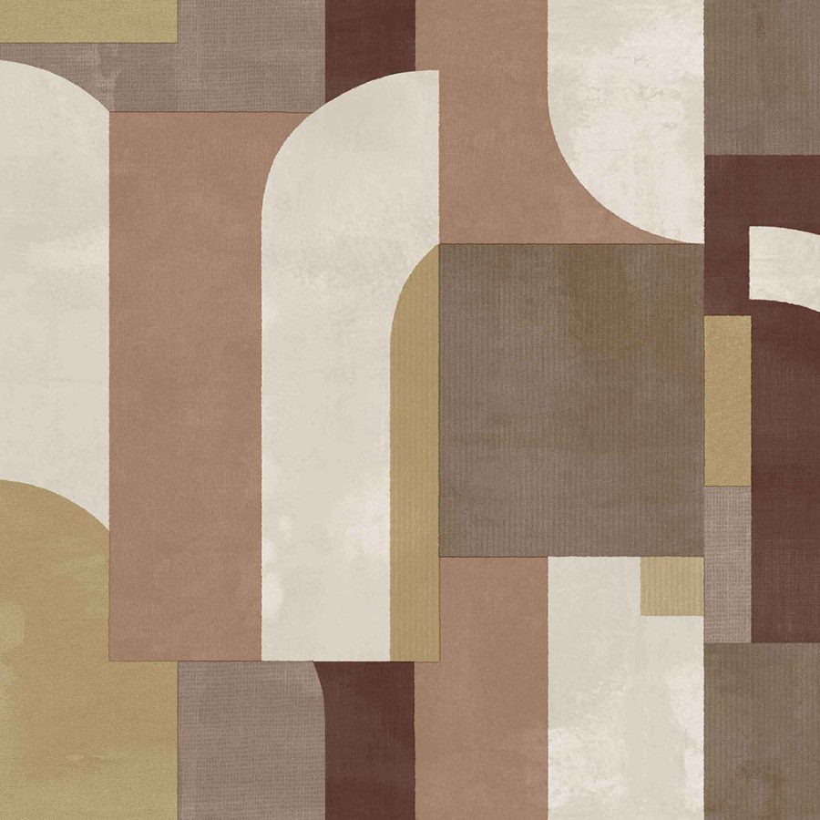 Smeđe-bež geometrijska flis tapeta za zid, 43828, Terra, Cristiana Masi by Parato | Ljepilo Gratis - Parato by Cristiana Masi