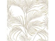 Luksuzna bijela flis tapeta s palminim lišćem, 7730, Agora, Parato by Cristiana Masi | Ljepilo Gratis Parato by Cristiana Masi