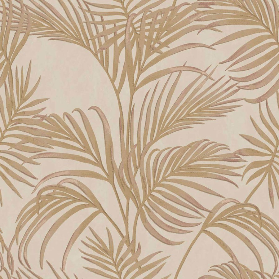 Luksuzna smeđe-bež flis tapeta s palminim lišćem, 7732, Agora, Parato by Cristiana Masi | Ljepilo Gratis - Parato by Cristiana Masi