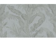 Luksuzna flis tapeta za zid, siva, plava, lišće, imitacija dekorativne žbuke, 6606, Metamorphosis, Parato by Cristiana Masi | Ljepilo Gratis