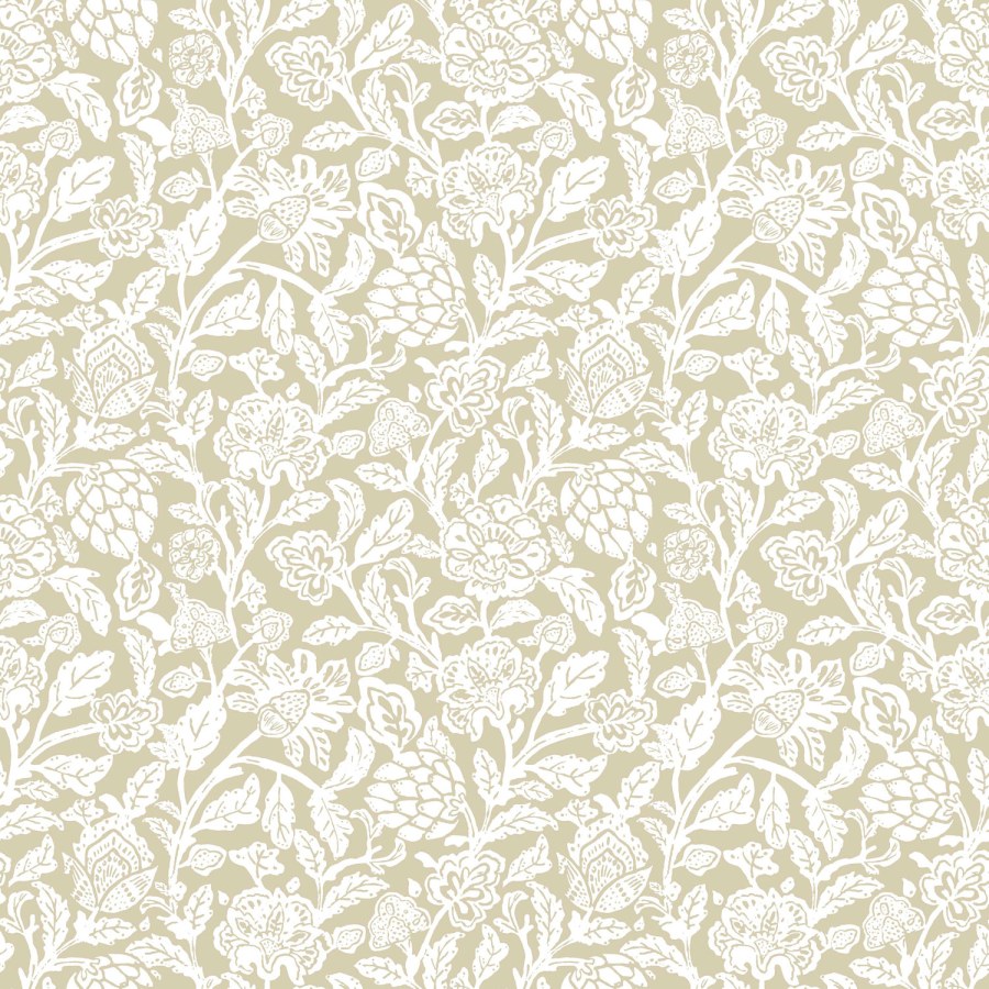 Oker cvjetna flis tapeta za zid, 12347, Fiori Country, Parato | Ljepilo Gratis - Parato by Cristiana Masi